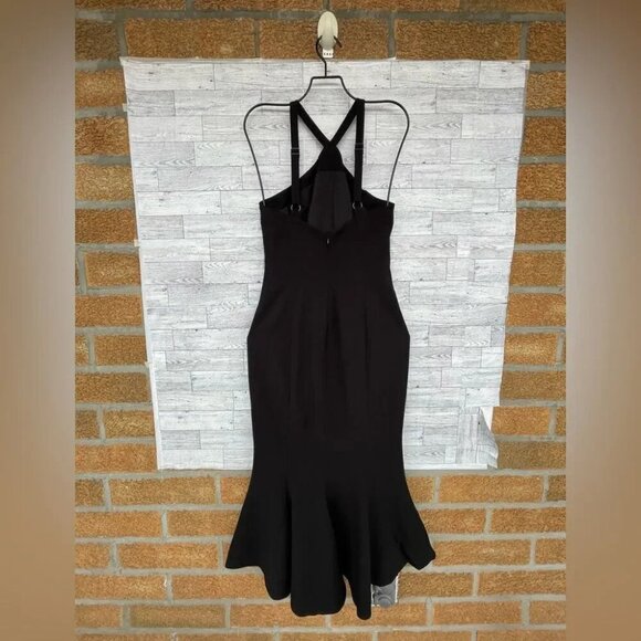 Dress The Population Black Brandy Halter Mermaid Midi Dress XS - Picture 6 of 15